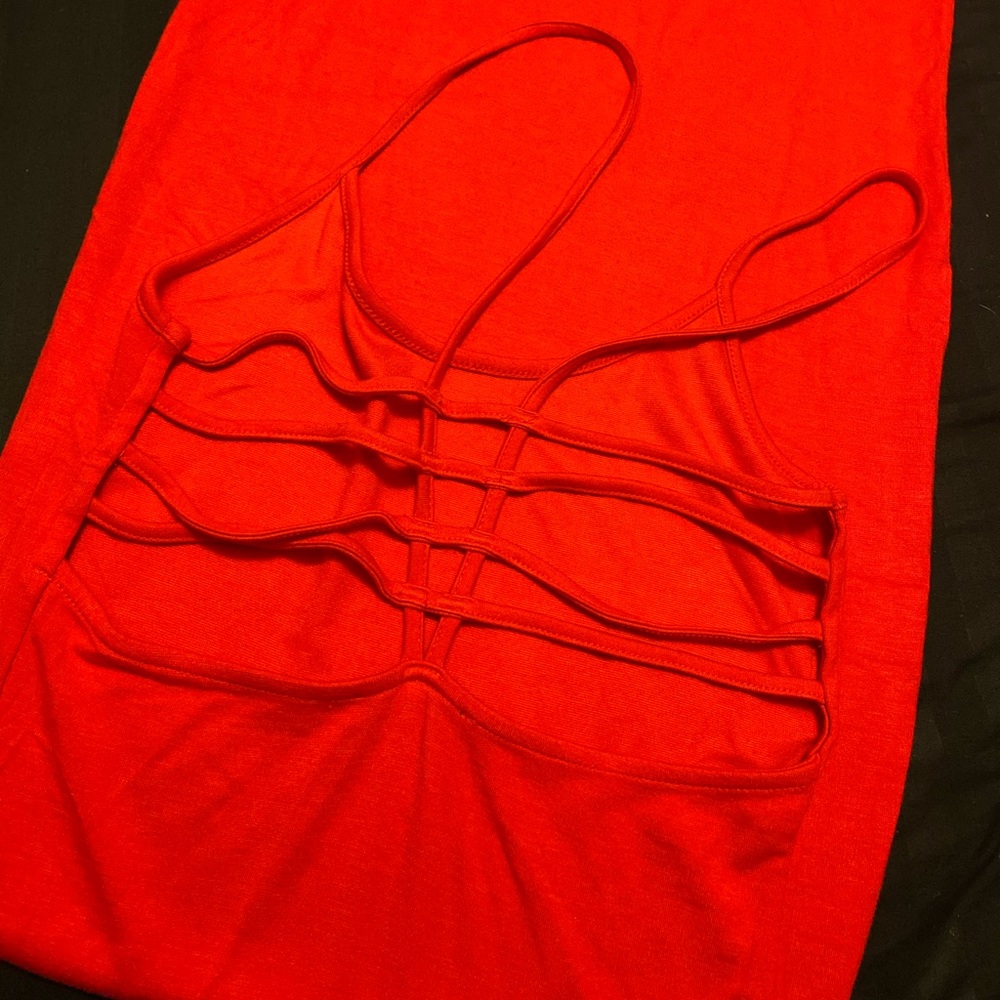 Red summer dress